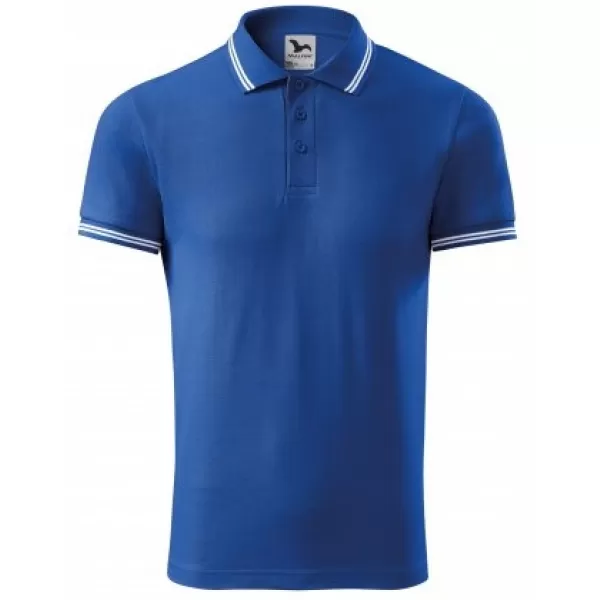  Tricou pentru bărbați cu guler MALFINI URBAN 219 ALBASTRU REGAL 