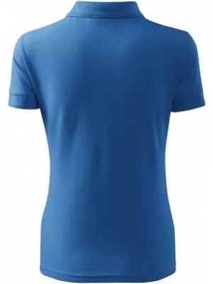 Tricou de damă cu guler MALFINI PIQUE POLO 210 ALBASTRU AZURIU