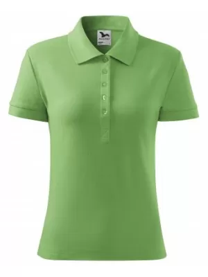 Tricou de damă cu guler MALFINI COTTON 213 IARBA VERDE