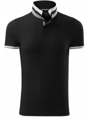 Tricou pentru bărbați cu guler MALFINI PREMIUM COLLAR UP 256 NEGRU