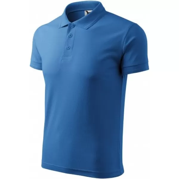  Tricou pentru bărbați cu guler MALFINI PIQUE POLO 203 ALBASTRU AZURIU 