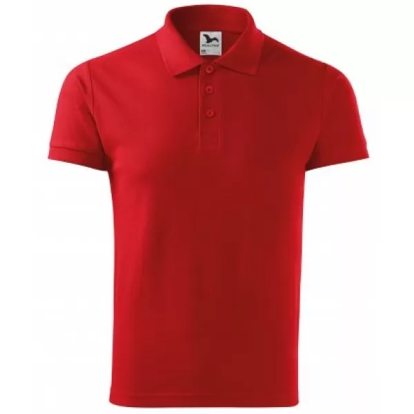  Tricou pentru bărbați cu guler MALFINI COTTON 212 ROŞU 