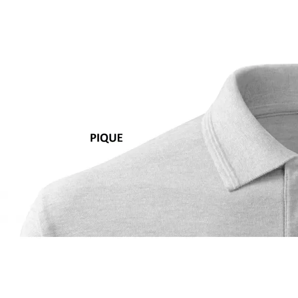  Tricou de damă cu guler MALFINI COTTON 213 EVIDENȚIERI GRI DESCHIS 