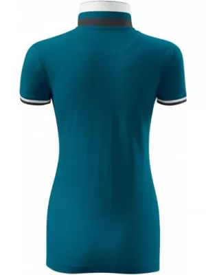 Tricou de damă cu guler MALFINI PREMIUM COLLAR UP 257 KEROSENUL