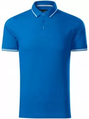 Tricou pentru bărbați cu guler MALFINI PREMIUM PERFECTION PLAIN 251 SNORKEL ALBASTRU