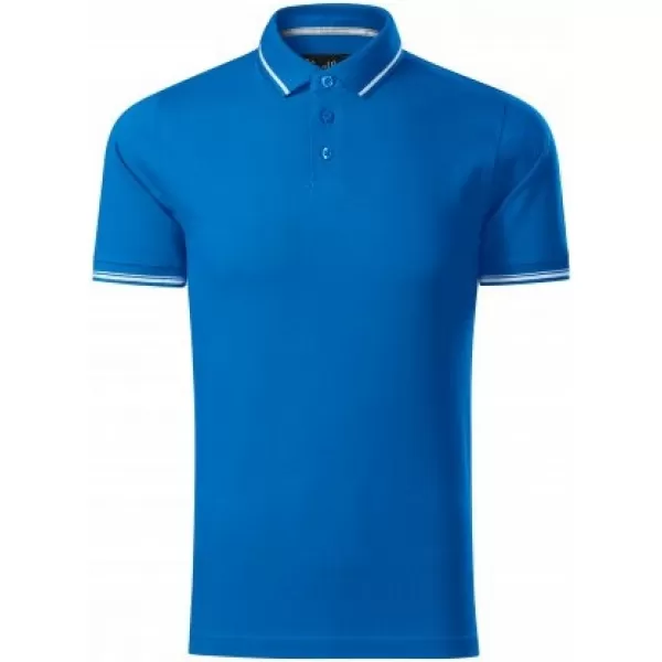  Tricou pentru bărbați cu guler MALFINI PREMIUM PERFECTION PLAIN 251 SNORKEL ALBASTRU 