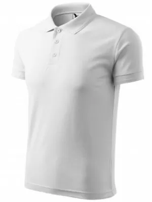 Tricou pentru bărbați cu guler MALFINI PIQUE POLO 203 ALB