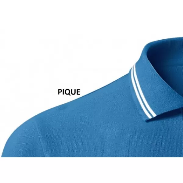  Tricou de damă cu guler MALFINI URBAN 220 ALBASTRU AZURIU 