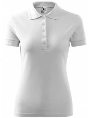 Tricou de damă cu guler MALFINI PIQUE POLO 210 ALB