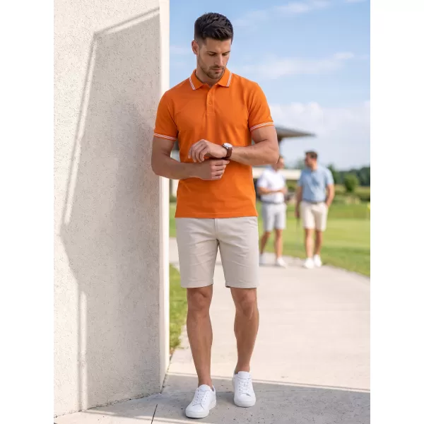  Tricou pentru bărbați cu guler MALFINI URBAN 219 PORTOCALE 