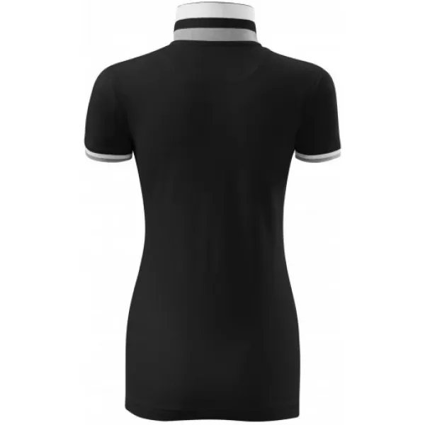  Tricou de damă cu guler MALFINI PREMIUM COLLAR UP 257 NEGRU 