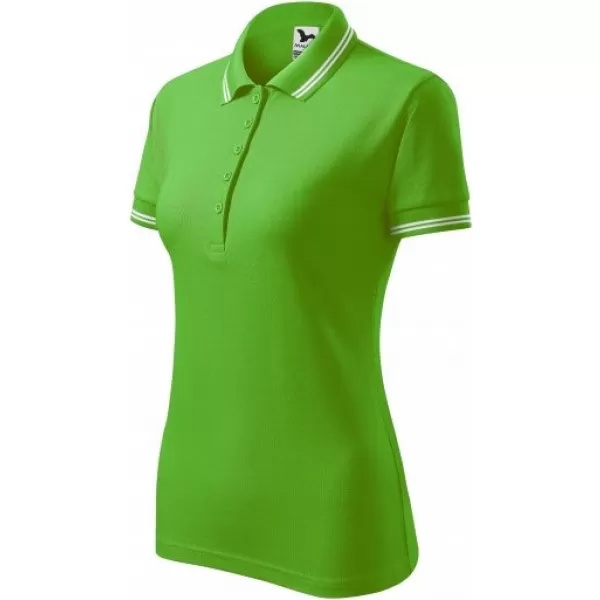  Tricou de damă cu guler MALFINI URBAN 220 VERDE MĂR 