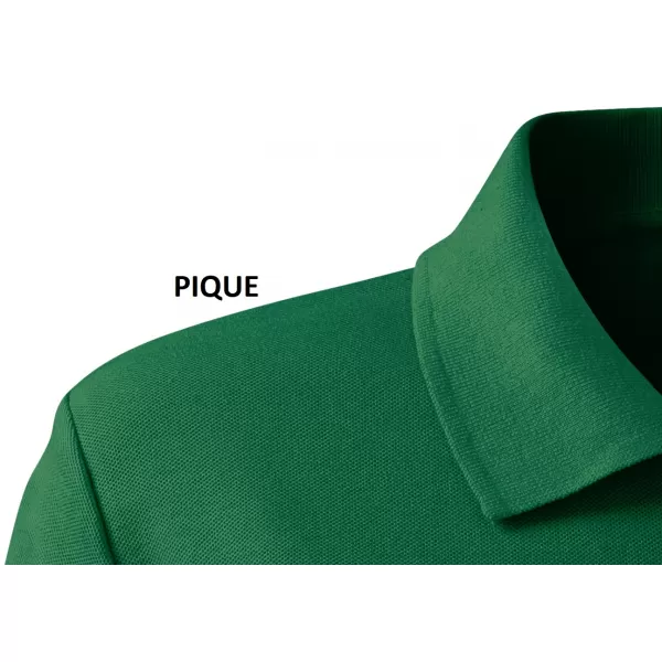  Tricou pentru bărbați cu guler MALFINI HEAVY 215 VERDE STICLA 