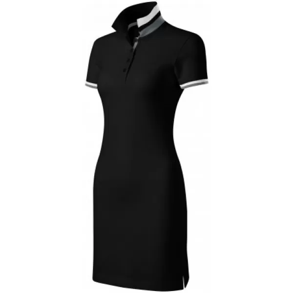  Rochie de dama cu guler MALFINI PREMIUM DRESS UP 271 NEGRU 