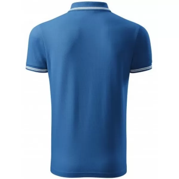  Tricou pentru bărbați cu guler MALFINI URBAN 219 ALBASTRU AZURIU 