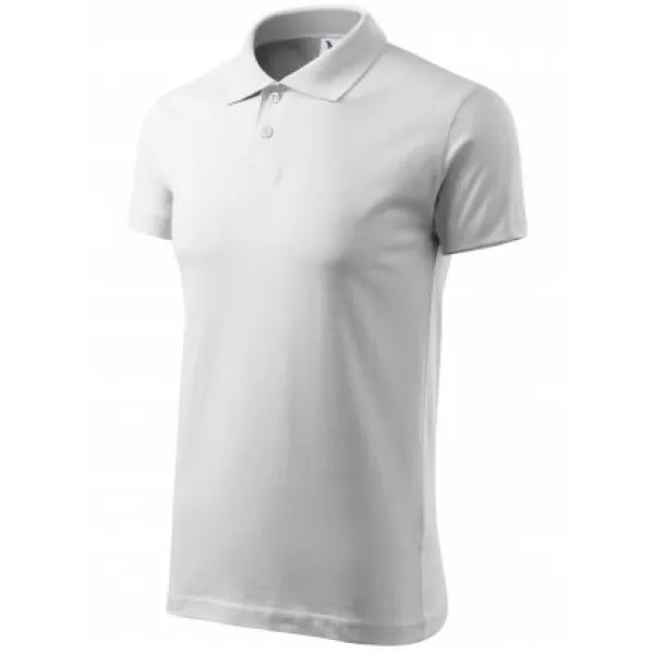 Tricou pentru bărbați cu guler MALFINI SINGLE J. 202 ALB 