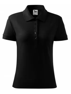 Tricou de damă cu guler MALFINI HEAVY 216 NEGRU