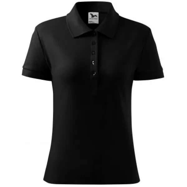  Tricou de damă cu guler MALFINI HEAVY 216 NEGRU 