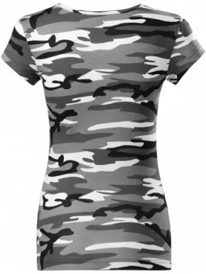 Tricou pentru femei MALFINI CAMO PURE 122 GRI CAMUFLAJ
