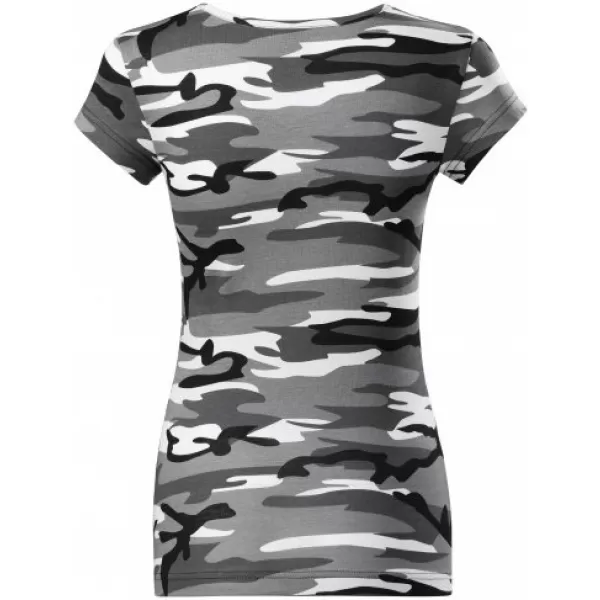  Tricou pentru femei MALFINI CAMO PURE 122 GRI CAMUFLAJ 