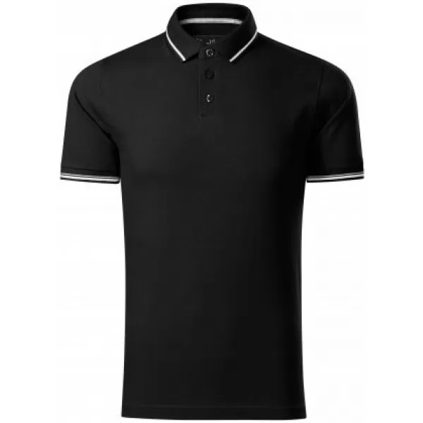  Tricou pentru bărbați cu guler MALFINI PREMIUM PERFECTION PLAIN 251 NEGRU 