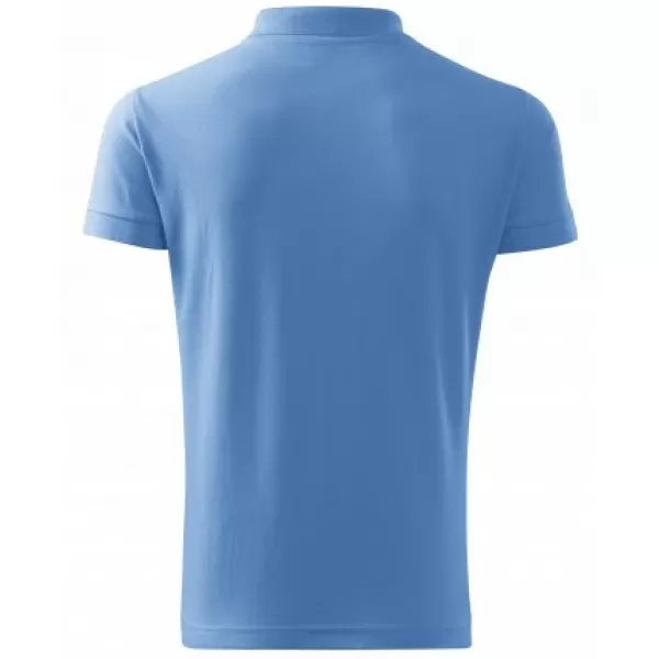  Tricou pentru bărbați cu guler MALFINI COTTON 212 ALBASTRU CERUL 