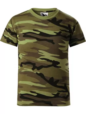 Tricou pentru copii MALFINI CAMOUFLAGE 149 VERDE DE CAMUFLAJ