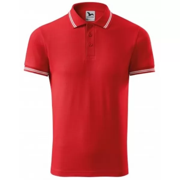 Tricou pentru bărbați cu guler MALFINI URBAN 219 ROŞU 