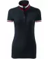 Tricou de damă cu guler MALFINI PREMIUM COLLAR UP 257 BLEUMARIN ÎNCHIS