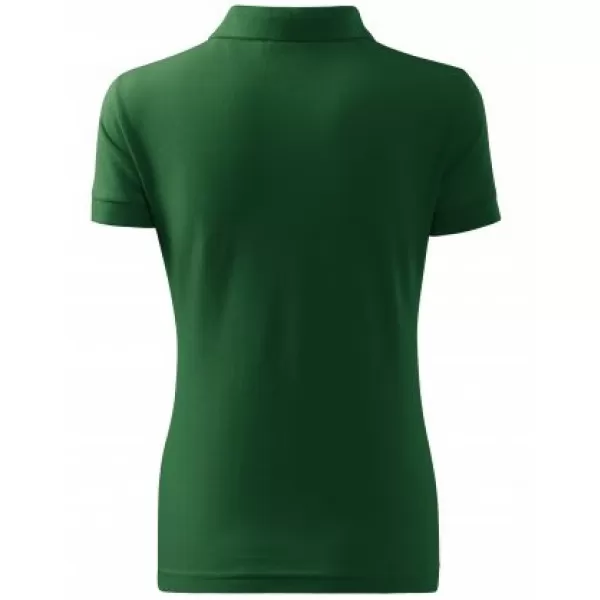  Tricou de damă cu guler MALFINI COTTON 213 VERDE STICLA 