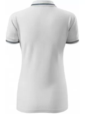 Tricou de damă cu guler MALFINI URBAN 220 ALB