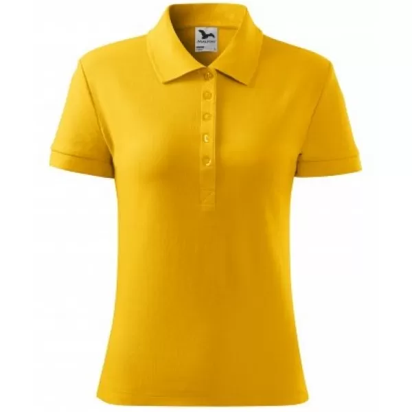  Tricou de damă cu guler MALFINI COTTON 213 CHIHLIMBAR 