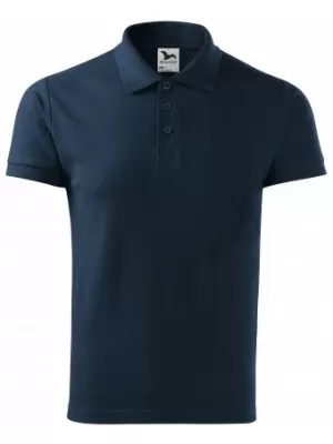 Tricou pentru bărbați cu guler MALFINI HEAVY 215 ALBASTRU MARIN