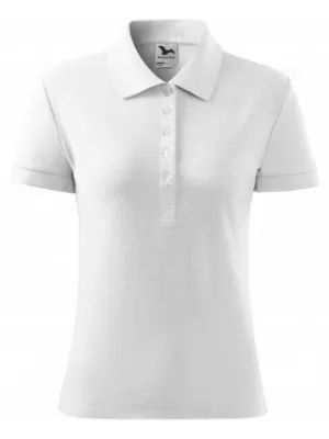 Tricou de damă cu guler MALFINI COTTON 213 ALB