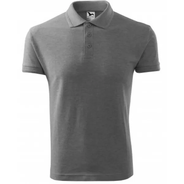  Tricou pentru bărbați cu guler MALFINI PIQUE POLO 203 EVIDENȚIERI GRI ÎNCHIS 