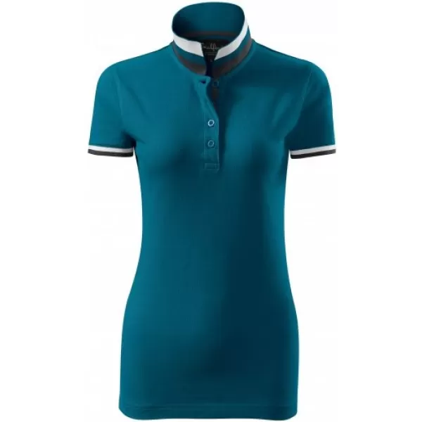  Tricou de damă cu guler MALFINI PREMIUM COLLAR UP 257 KEROSENUL 