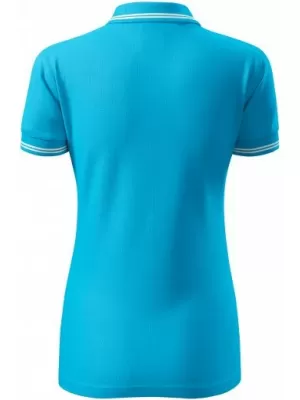 Tricou de damă cu guler MALFINI URBAN 220 TURCOAZ