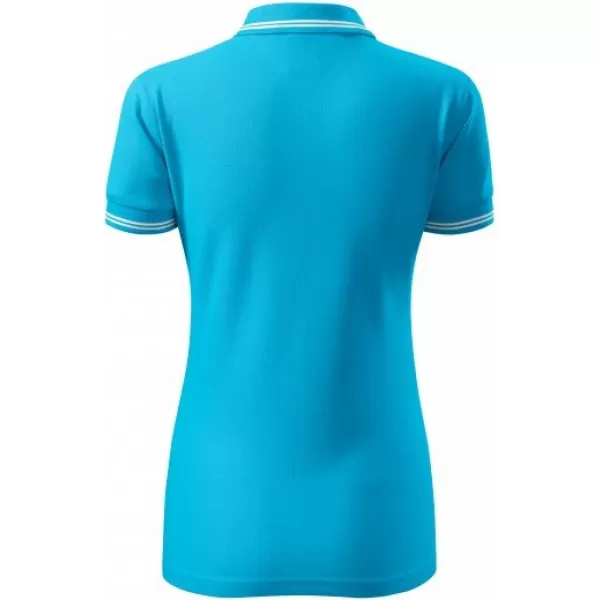  Tricou de damă cu guler MALFINI URBAN 220 TURCOAZ 