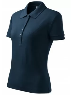 Tricou de damă cu guler MALFINI HEAVY 216 ALBASTRU MARIN
