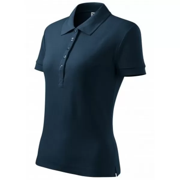  Tricou de damă cu guler MALFINI HEAVY 216 ALBASTRU MARIN 