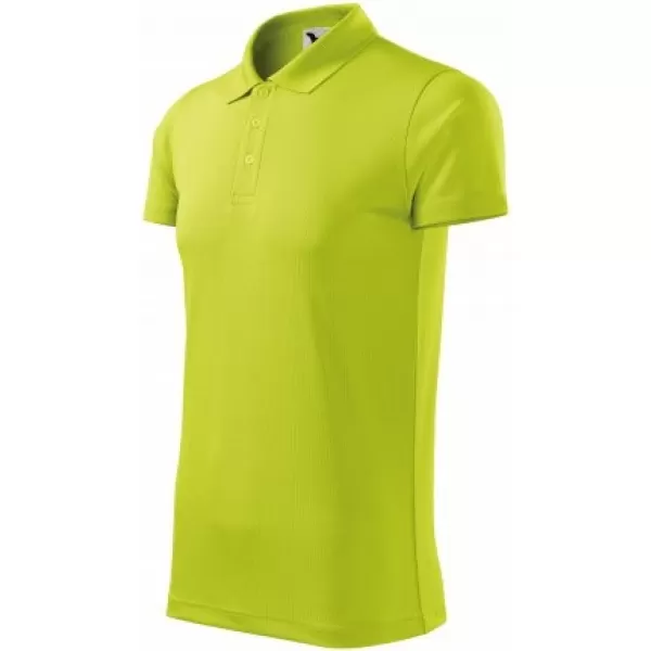  Tricou funcțional pentru bărbați cu guler MALFINI VICTORY 217 LĂMÂIE VERDE 
