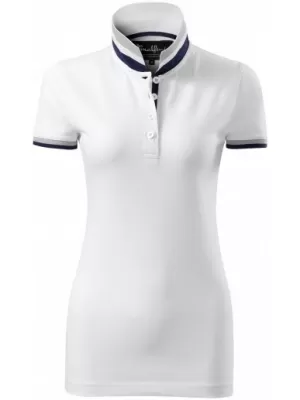 Tricou de damă cu guler MALFINI PREMIUM COLLAR UP 257 ALB