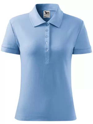 Tricou de damă cu guler MALFINI HEAVY 216 ALBASTRU CERUL