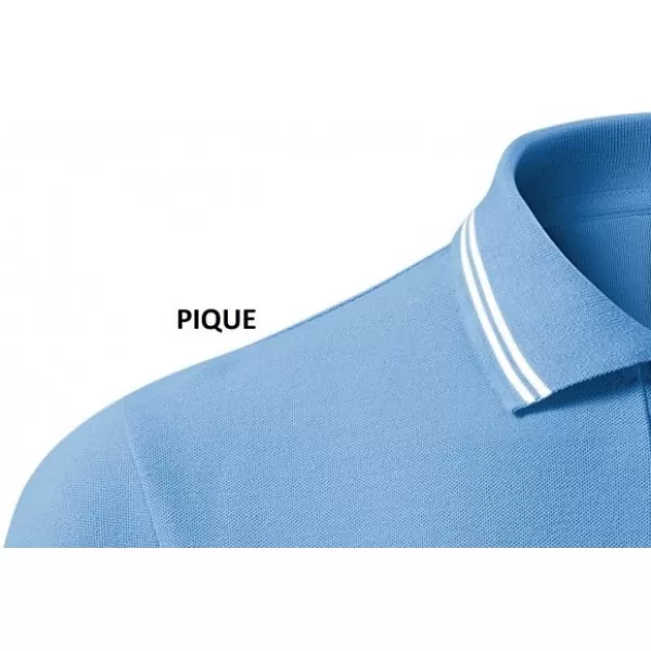  Tricou de damă cu guler MALFINI URBAN 220 ALBASTRU CERUL 