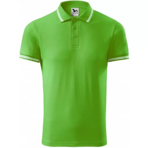  Tricou pentru bărbați cu guler MALFINI URBAN 219 VERDE MĂR 