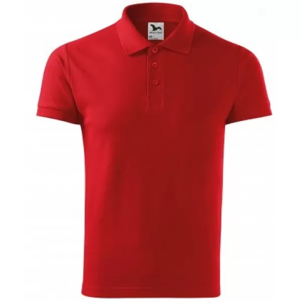  Tricou pentru bărbați cu guler MALFINI HEAVY 215 ROŞU 