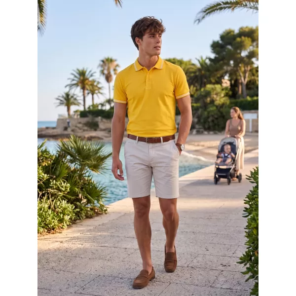  Tricou pentru bărbați cu guler MALFINI URBAN 219 CHIHLIMBAR 