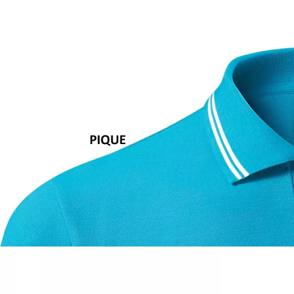  Tricou pentru bărbați cu guler MALFINI URBAN 219 TURCOAZ 