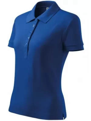 Tricou de damă cu guler MALFINI HEAVY 216 ALBASTRU REGAL