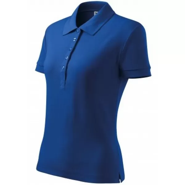  Tricou de damă cu guler MALFINI HEAVY 216 ALBASTRU REGAL 